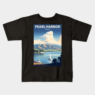 Pearl Harbour Travel Poster Kids T-Shirt